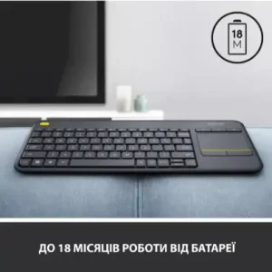 Клавіатура LOGITECH Wireless Touch K400 Plus, US, Black (920-007145) UA