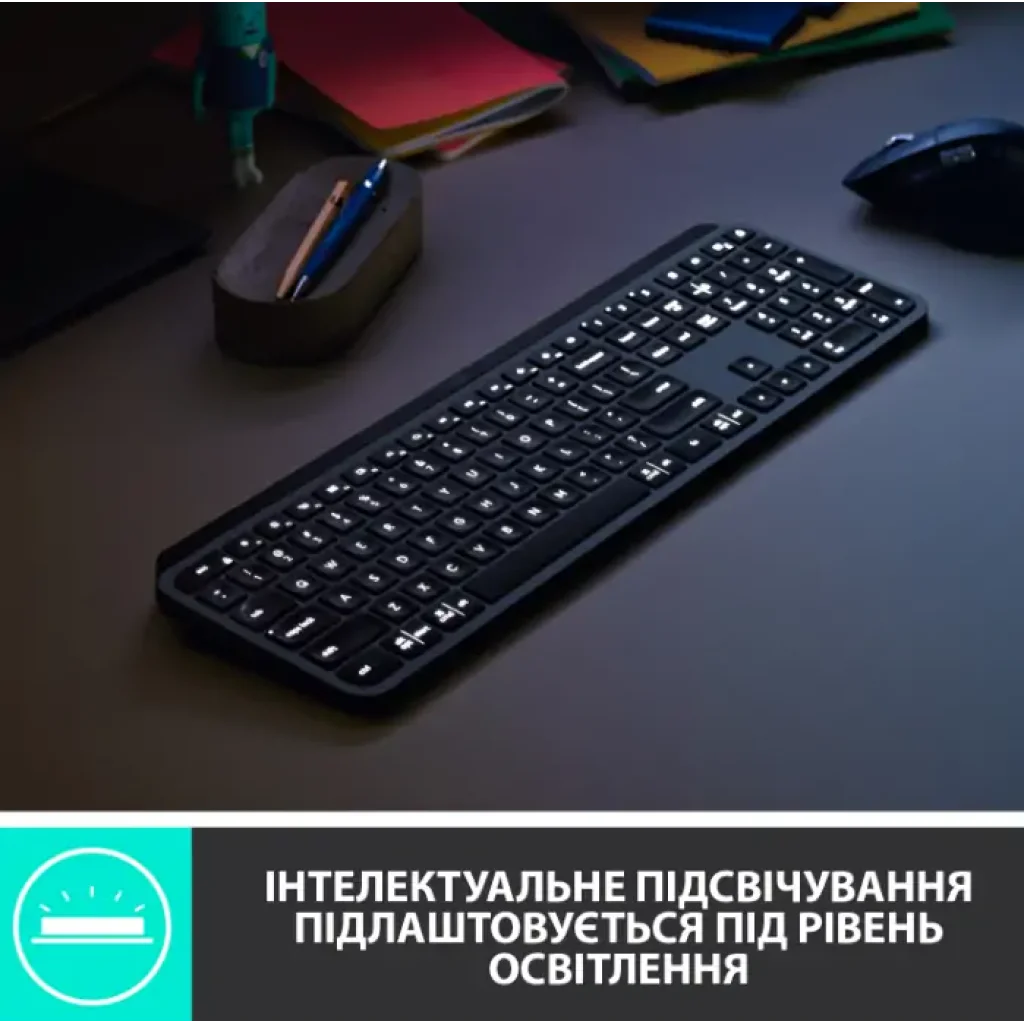 Клавіатура LOGITECH MX Master Keys for Business-GRAPHITE-US (920-010251) UA