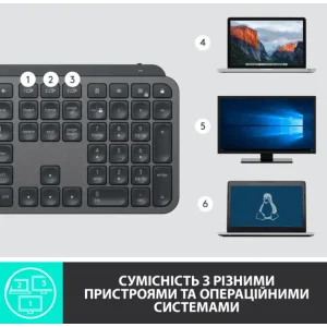 Клавіатура LOGITECH MX Master Keys for Business-GRAPHITE-US (920-010251) UA