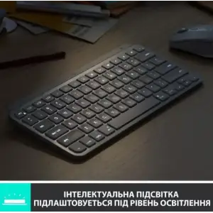Клавіатура LOGITECH MX Keys Mini For Business-PALE GREY-US (920-010609) UA