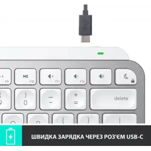 Клавіатура LOGITECH MX Keys Mini For Business-PALE GREY-US (920-010609) UA