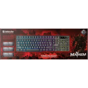 Клавіатура DEFENDER (45362) Mayhem GK-360DL RGB підсвічування, 19Anti-Ghost UA