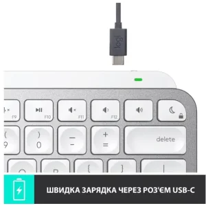 Клавіатура LOGITECH MX Keys Mini For Mac Wireless Illuminated Pale Grey (920-010526) UA