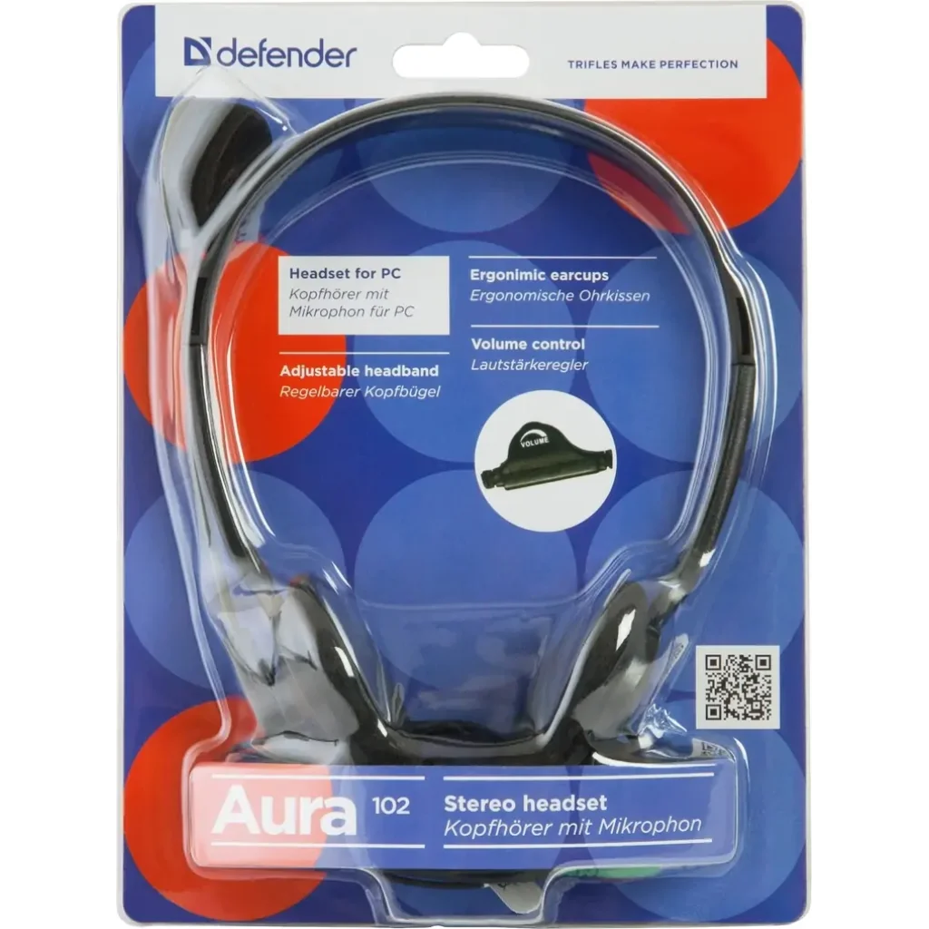 Гарнітура DEFENDER Aura 102 чорний UA