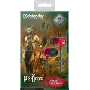 Гарнітура DEFENDER (64453) Pollaxe чорний + червоний UA