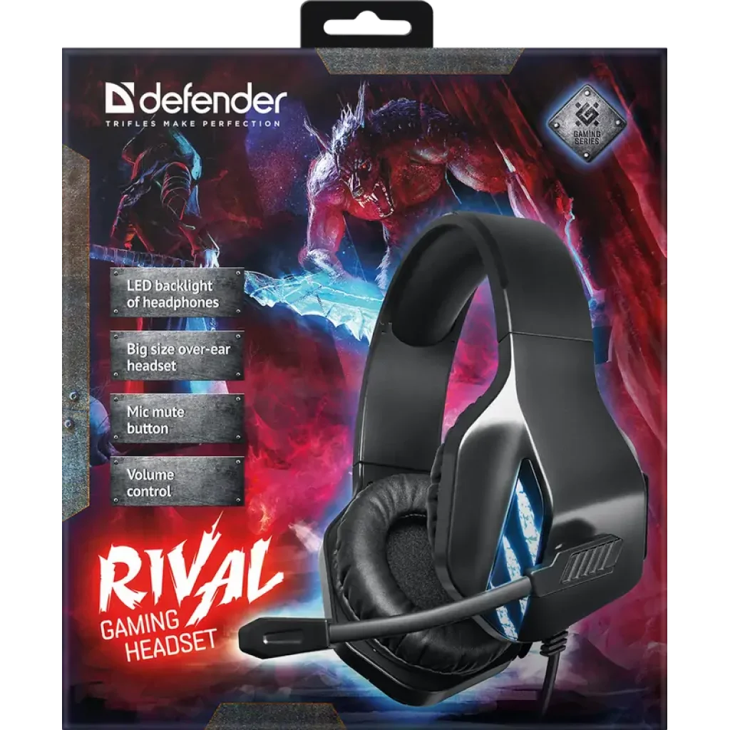 Гарнітура DEFENDER Rival Black (64565) UA