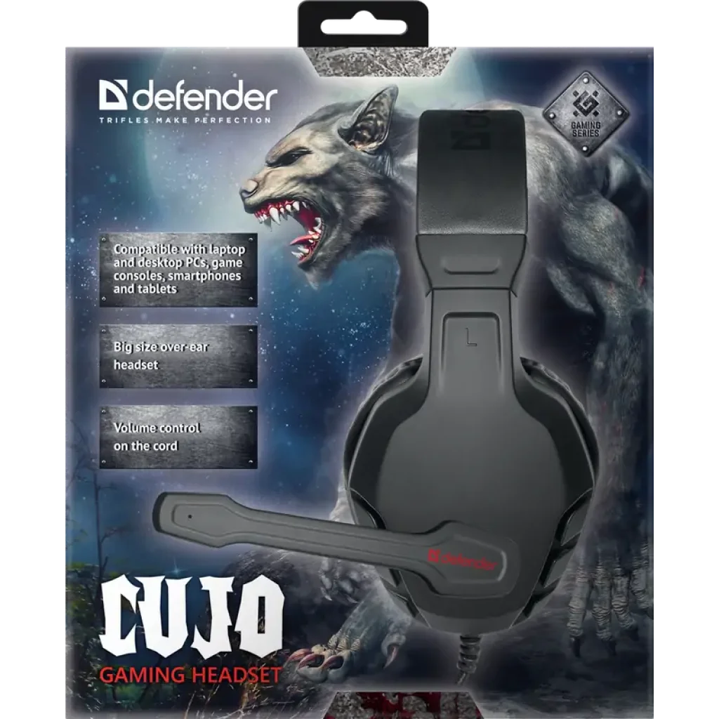 Гарнитура IT DEFENDER (64505) Сujo чорний+червоний UA
