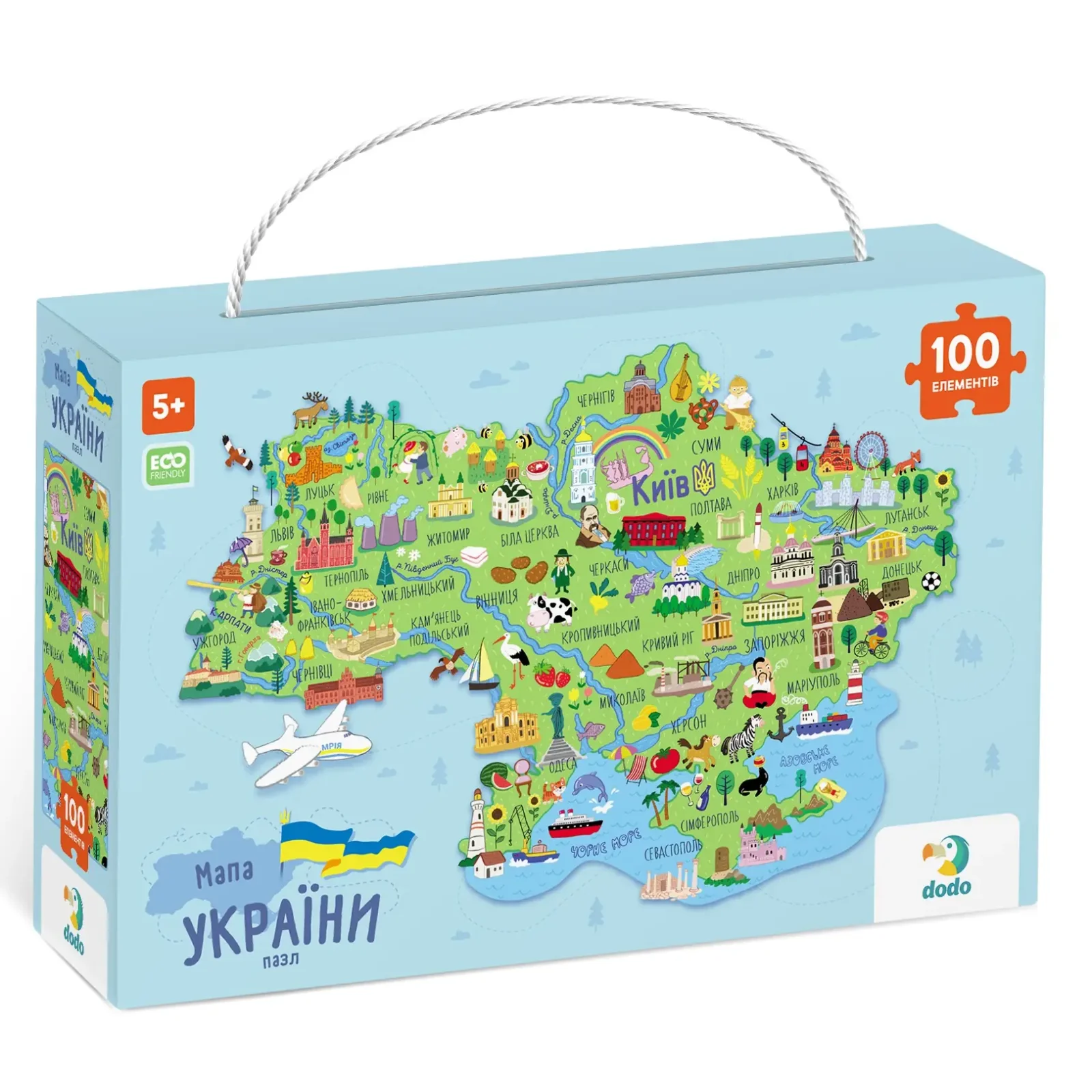 Пазл Dodo Мапа України, 100 шт (300267) UA