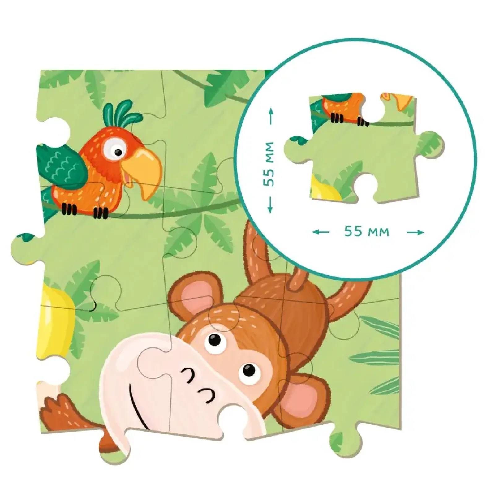 Пазл Dodo Мавпеня, 16 шт (300164) UA