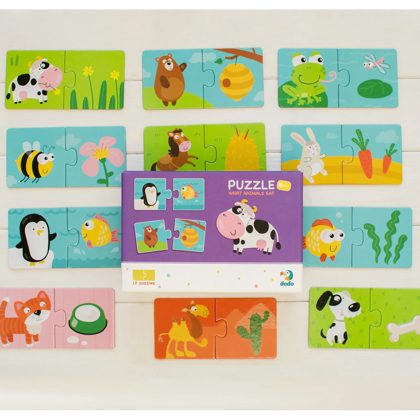 Пазл Dodo Duo Хто что кушает, 24 шт (300118) UA