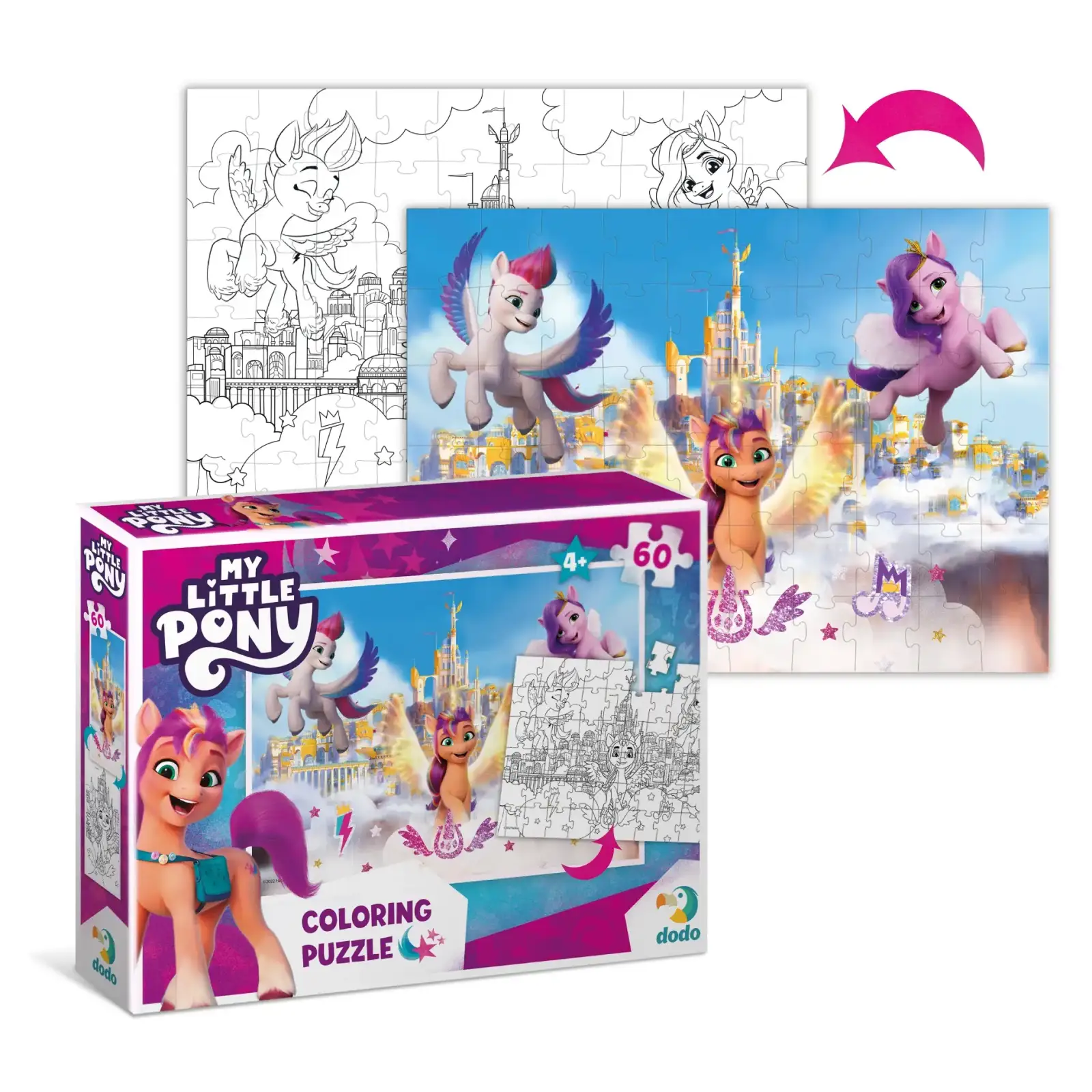 Пазл Dodo My Little Pony 2 в 1, 60 шт (200135) UA