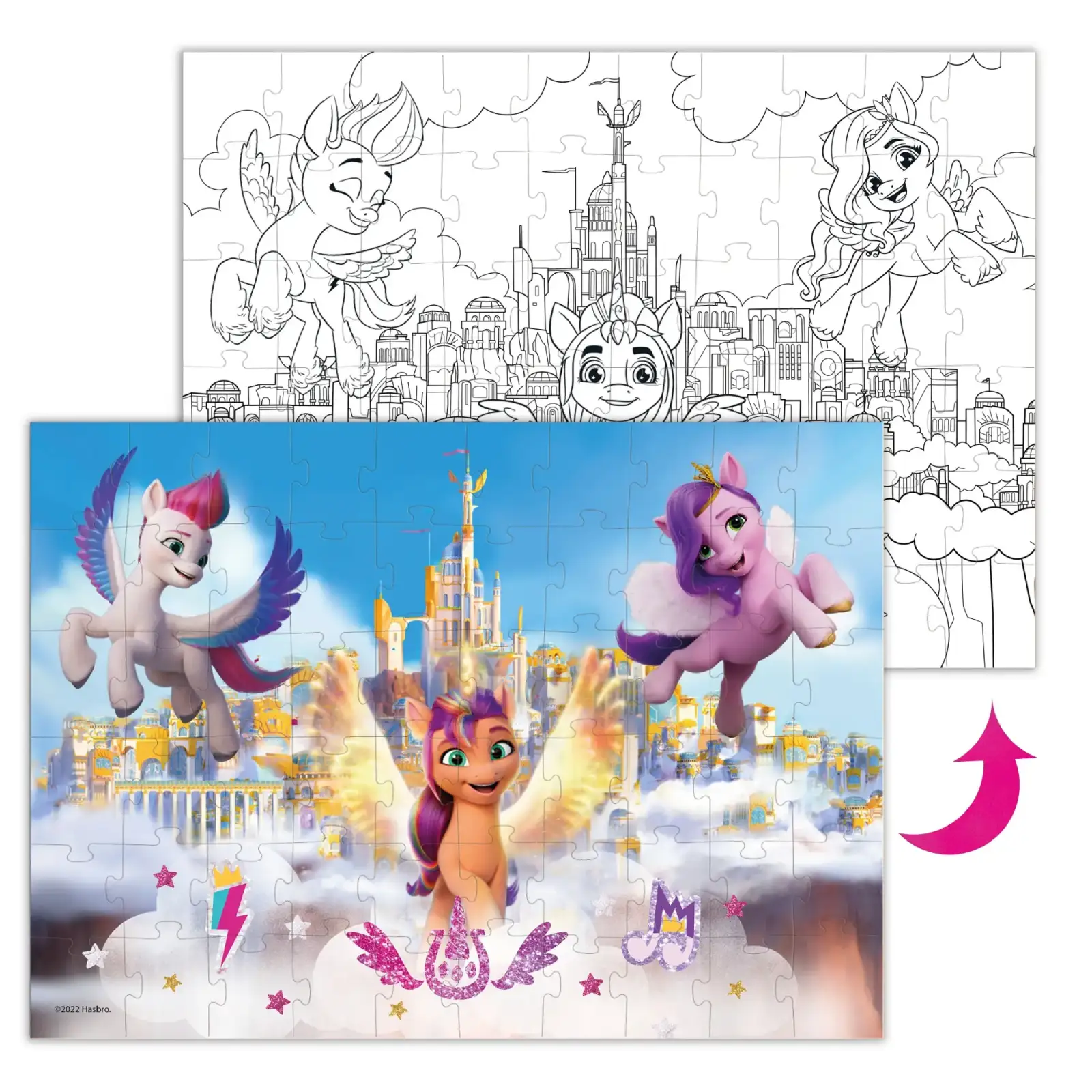 Пазл Dodo My Little Pony 2 в 1, 60 шт (200135) UA
