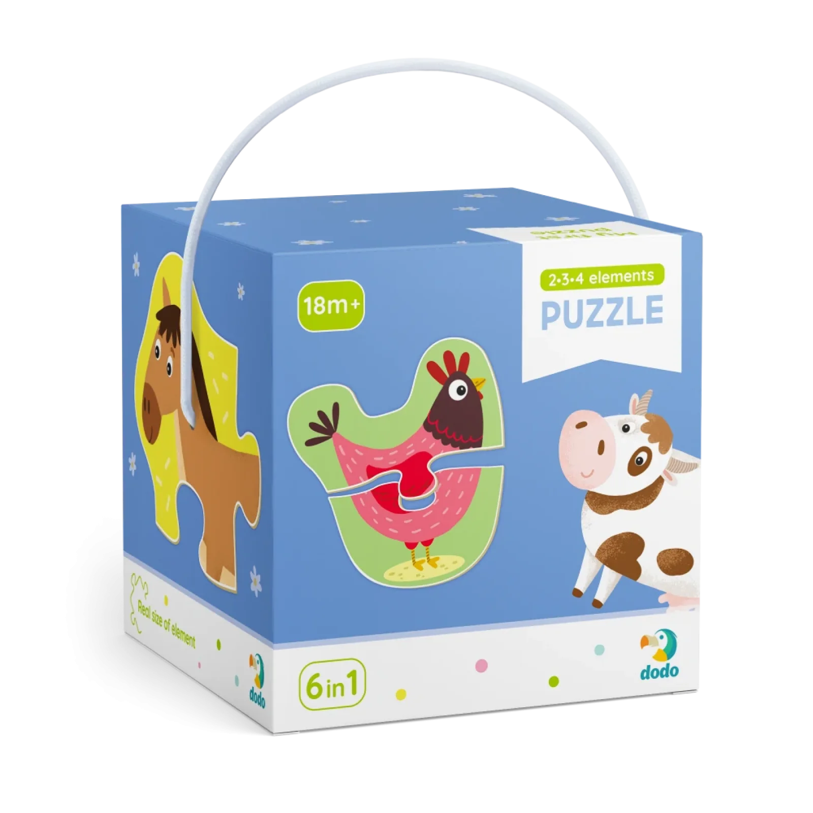 Пазл Dodo Домашние животные, 2-3-4 элемента (300152) UA