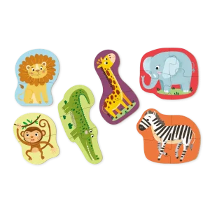 Пазл Dodo Дикі тварини, 2-3-4 элемента (300153) UA