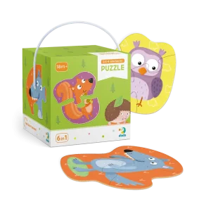 Пазл Dodo Лесные животные, 2-3-4 элемента (300195) UA