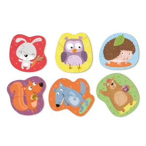 Пазл Dodo Лесные животные, 2-3-4 элемента (300195) UA