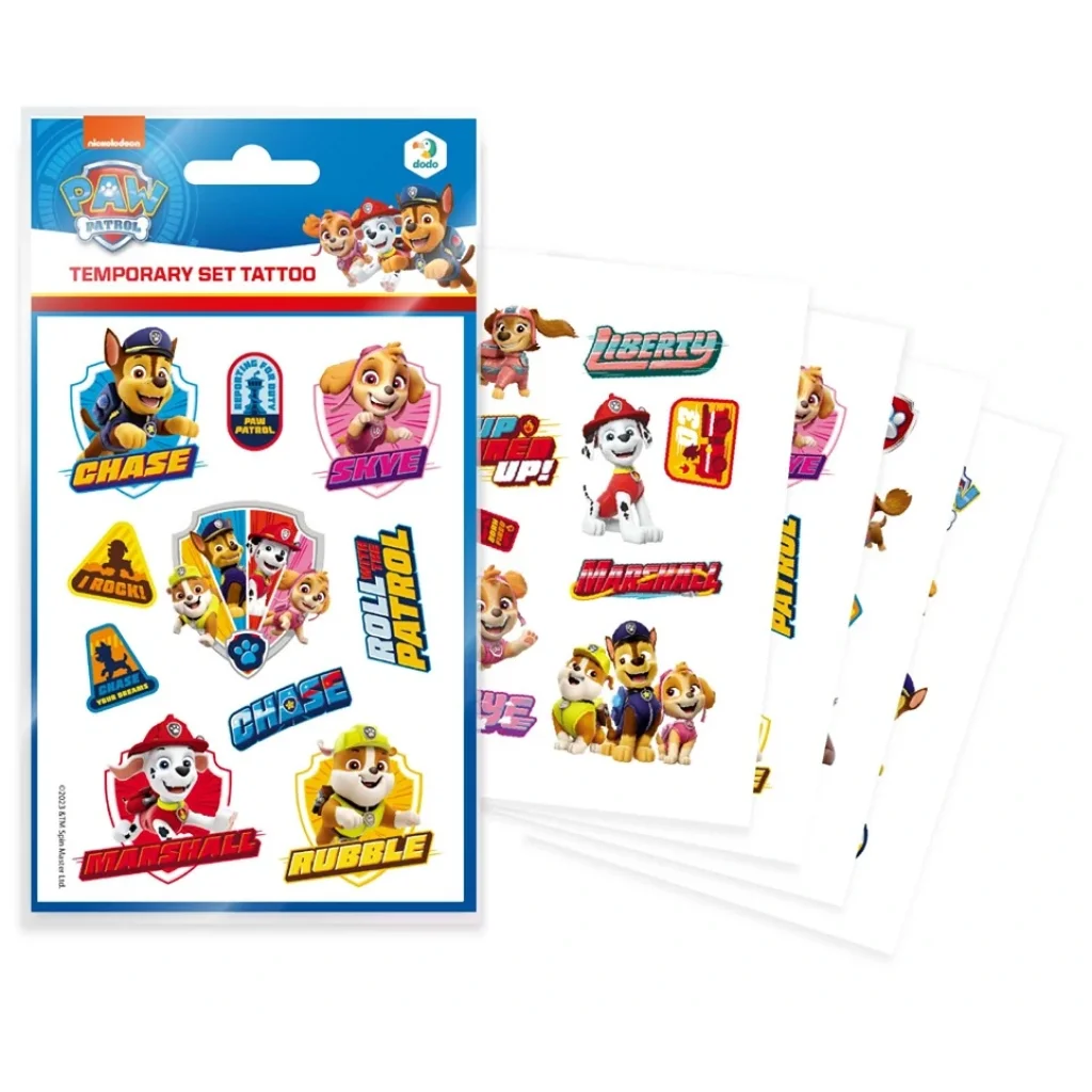 Набір дитячих тимчасових татуювань Dodo Paw Patrol (200435) UA
