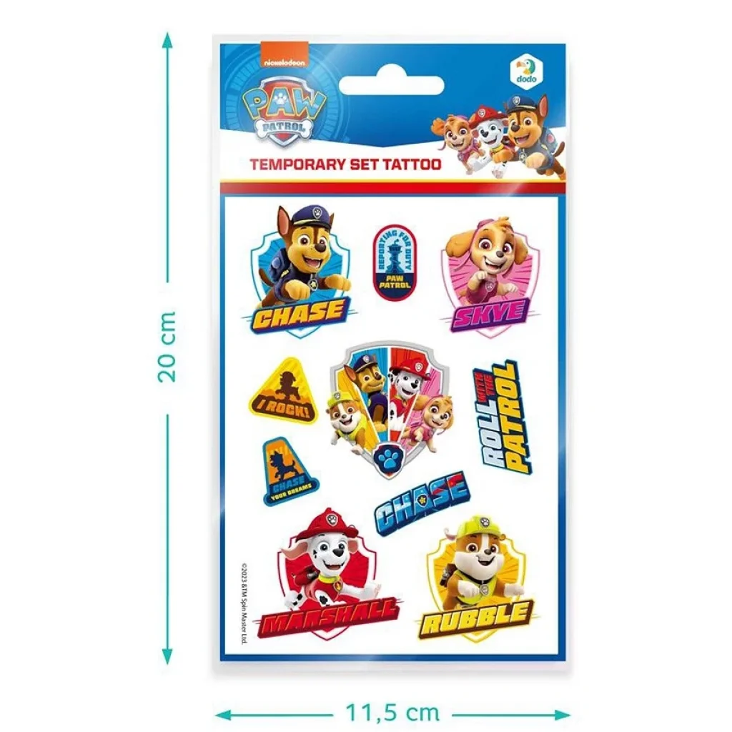 Набір дитячих тимчасових татуювань Dodo Paw Patrol (200435) UA