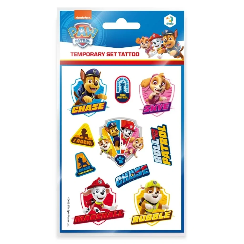 Набір дитячих тимчасових татуювань Dodo Paw Patrol (200435) UA