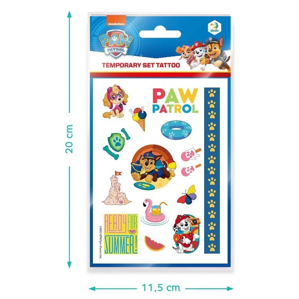 Набір дитячих тимчасових татуювань Dodo Paw Patrol (200436) UA