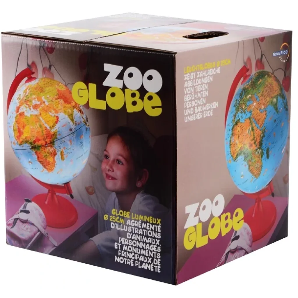 Глобус Tecnodidattica ZOO 25 см з підсвіткою (українська мова) UA