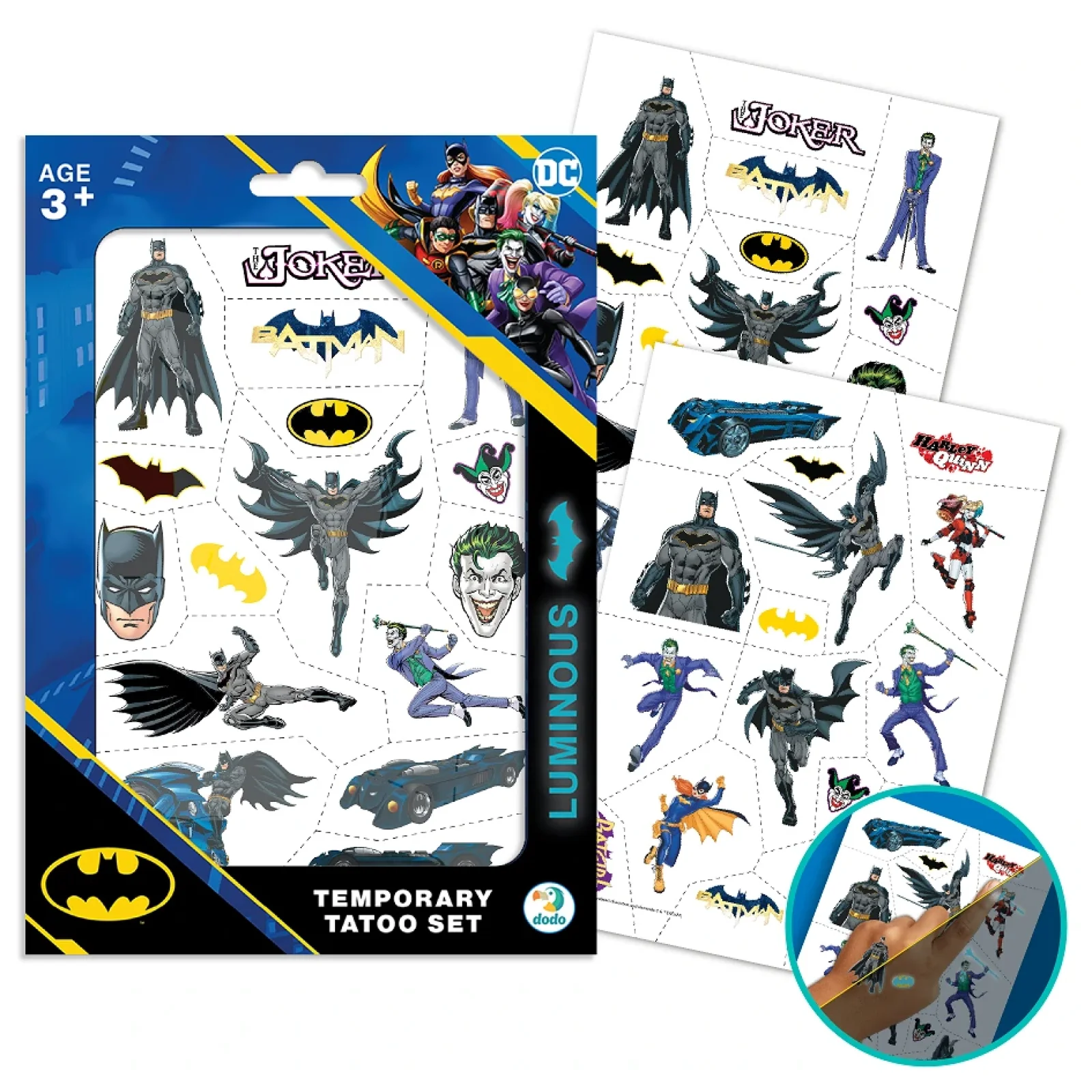 Набір дитячих тимчасових татуювань Dodo Batman. Герої Готем Сіті (200548) UA