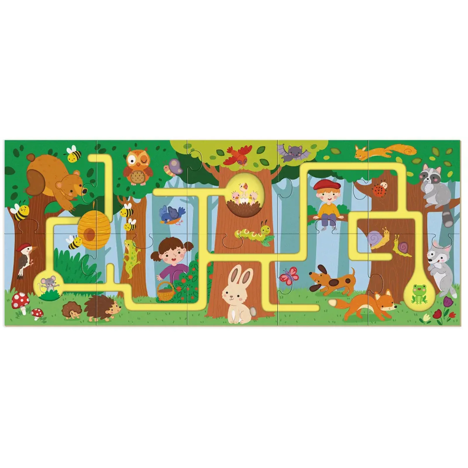 Пазл-лабіринт Dodo Моя мандрівка лісом, 10 елементів (300585) UA