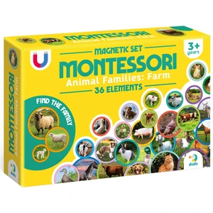 Магнітний набір Dodo Монтесорі Родини тварин: ферма, 36 елементів (200271) UA