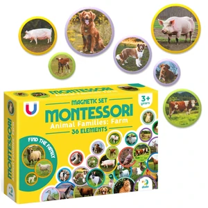 Магнітний набір Dodo Монтесорі Родини тварин: ферма, 36 елементів (200271) UA
