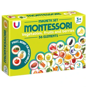 Магнітний набір Dodo Монтесорі Овочі, фрукти і ягоди, 36 елементів (200272) UA
