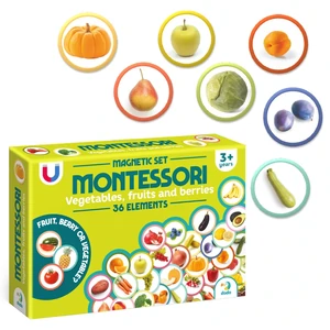 Магнітний набір Dodo Монтесорі Овочі, фрукти і ягоди, 36 елементів (200272) UA