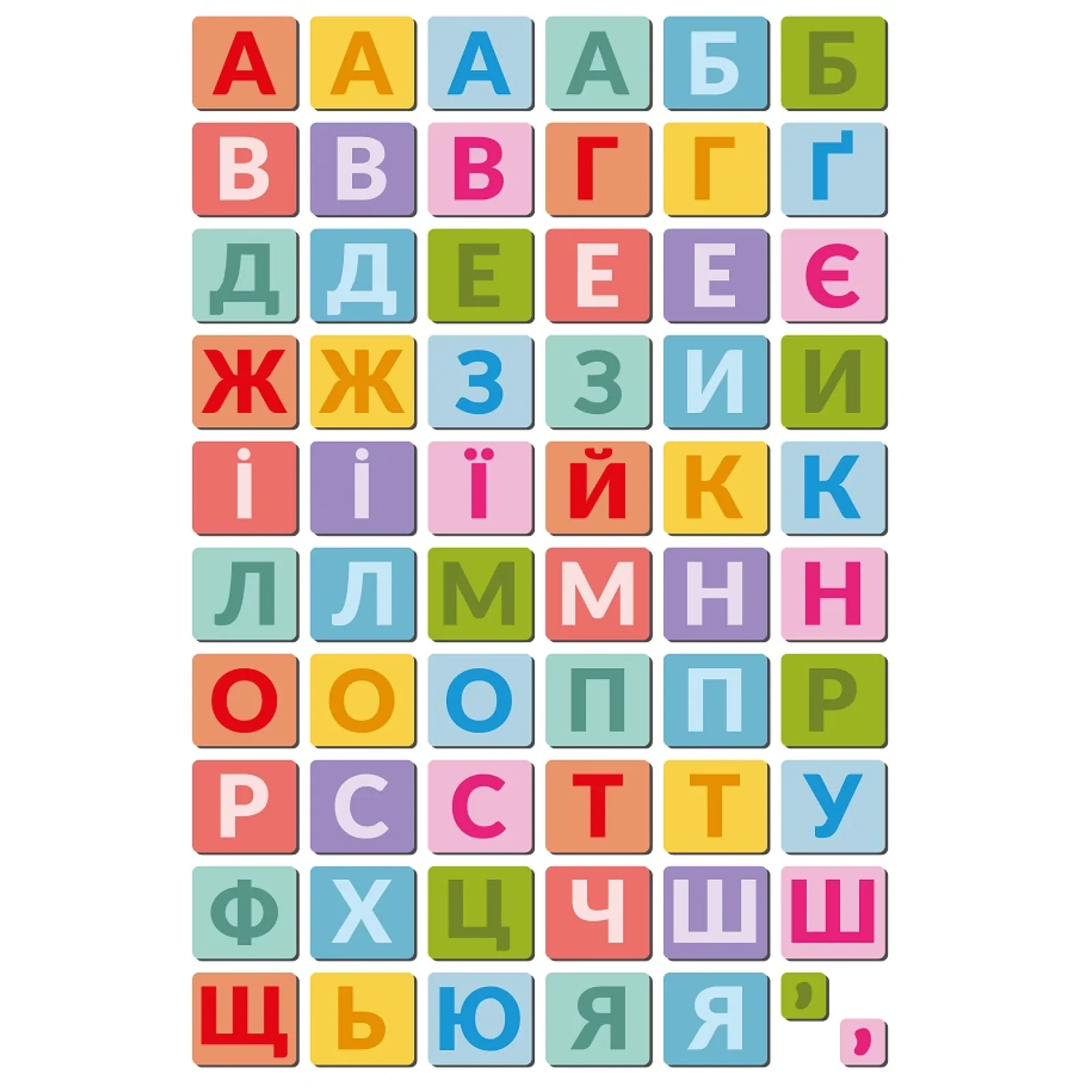 Магнітні літери Dodo, 60 елементів (200273) UA