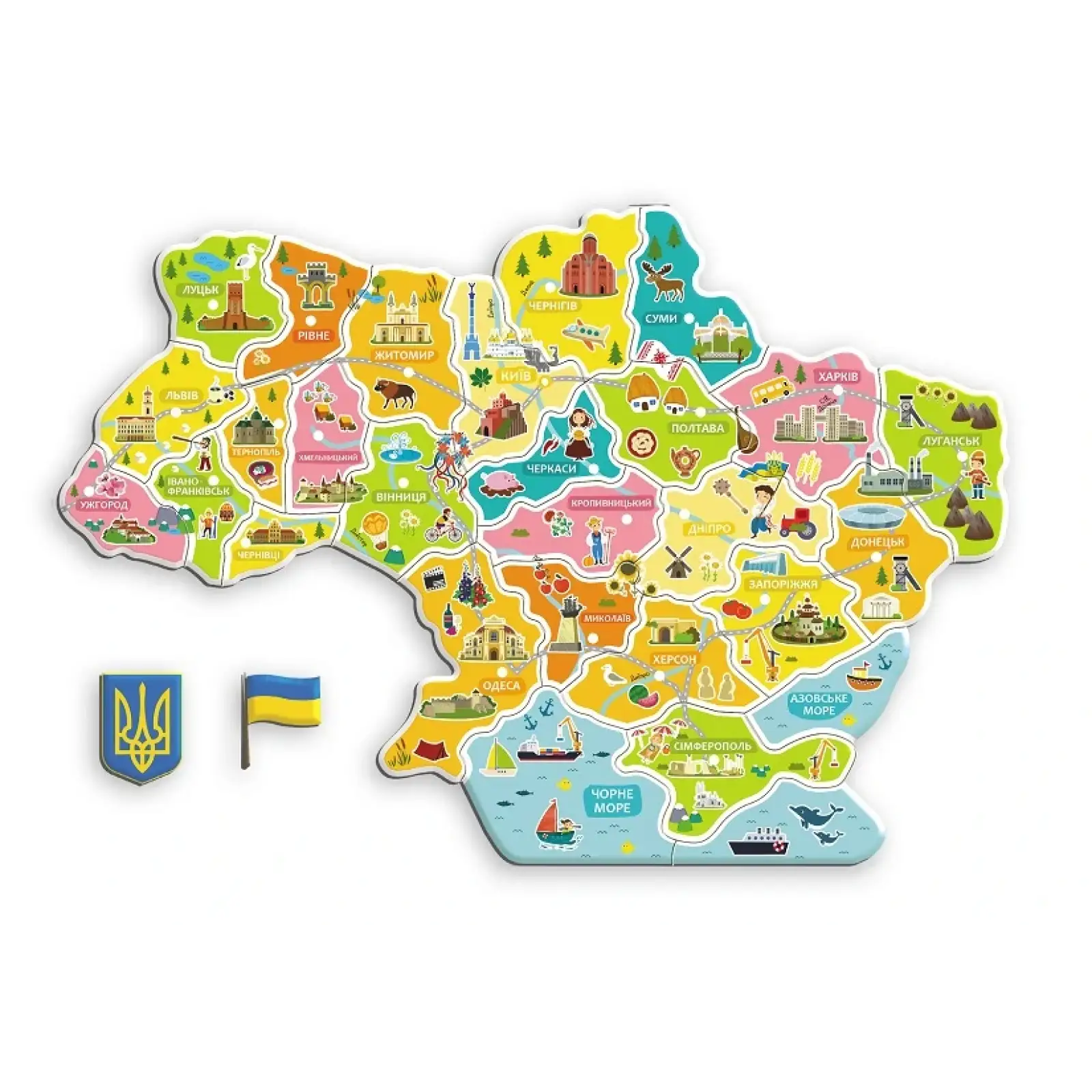 Магнитная игра Dodo Карта Украины (200268) UA