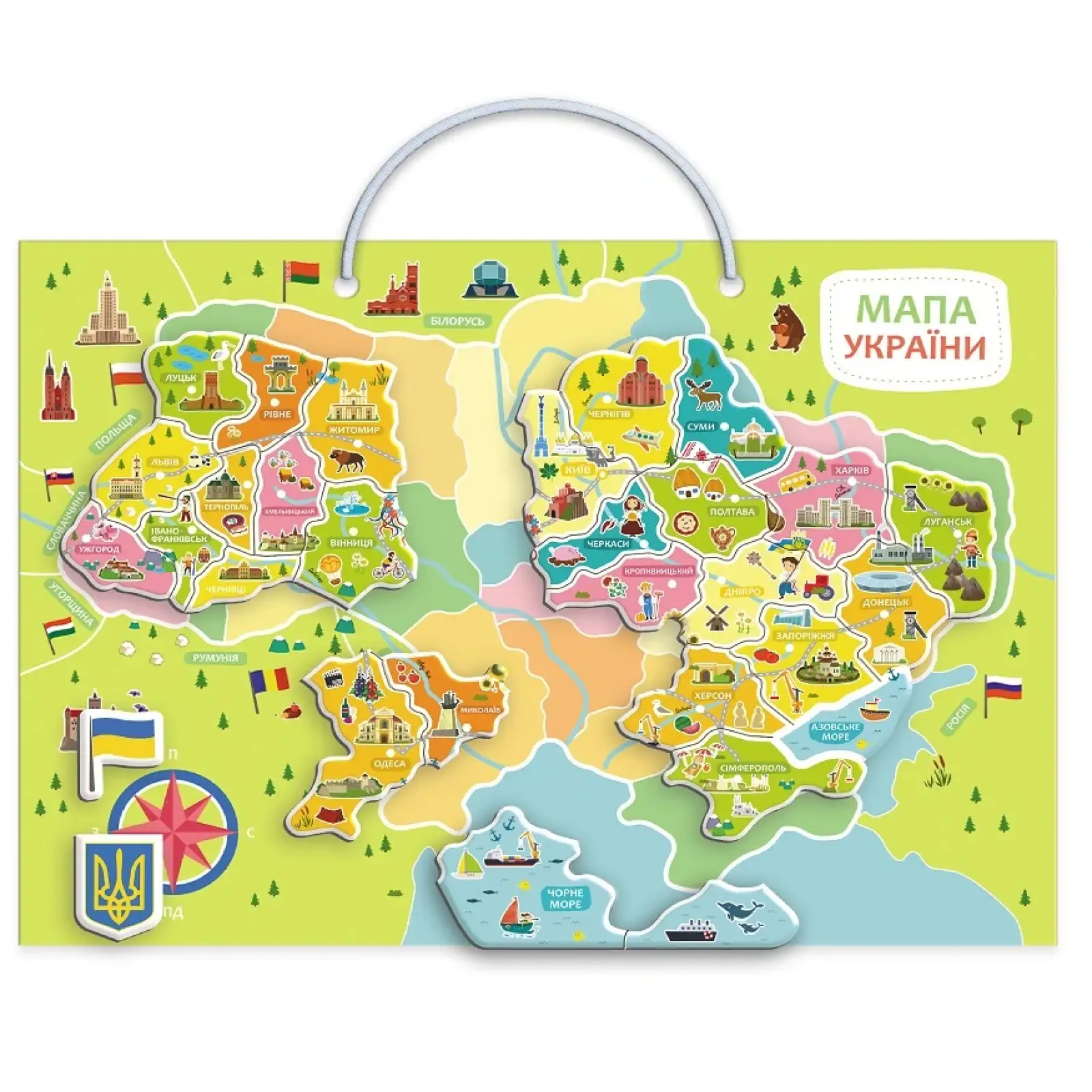 Магнитная игра Dodo Карта Украины (200268) UA