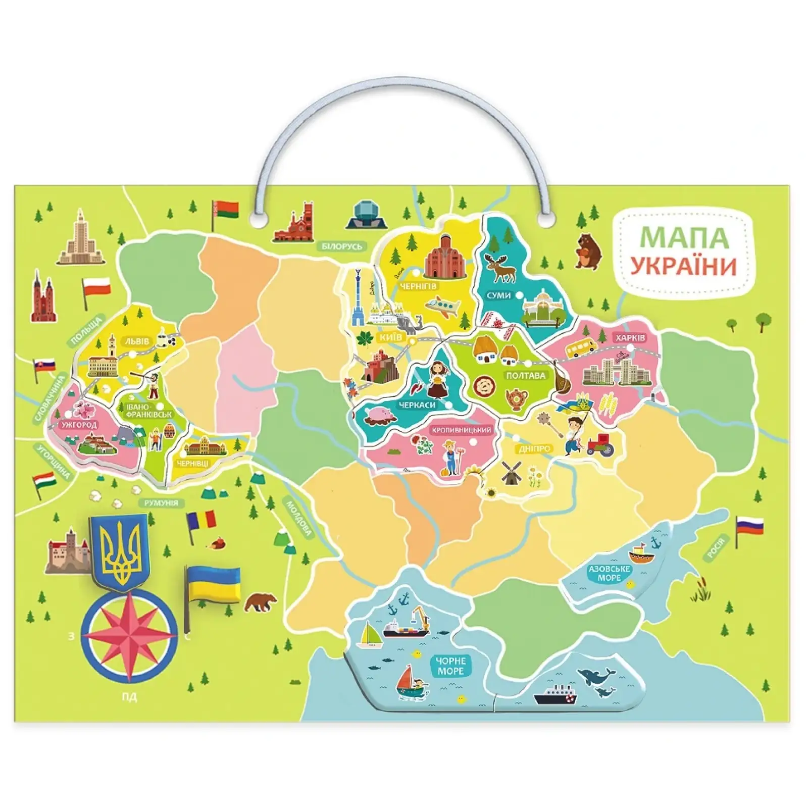 Магнитная игра Dodo Карта Украины (200268) UA