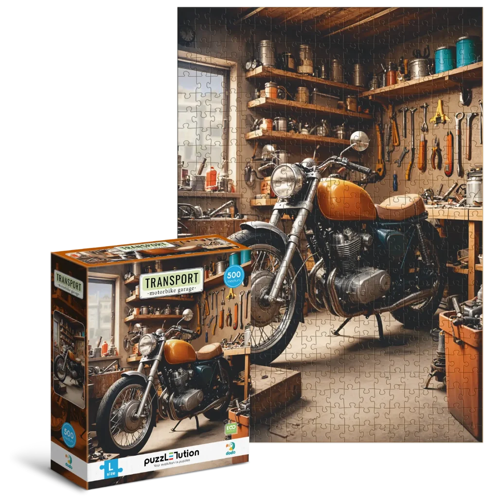 Пазл Dodo Medium-L Транспорт, Мотоциклетный гараж (300651) UA
