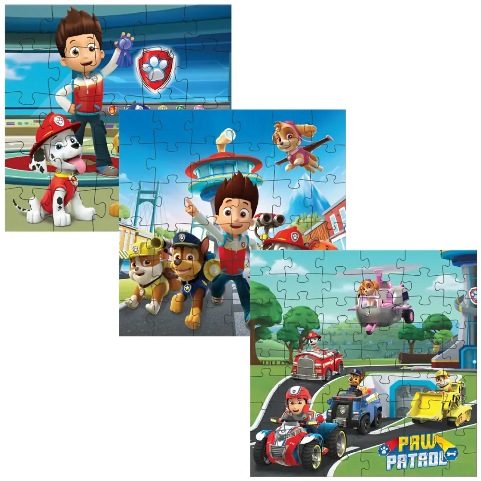 Пазл Dodo 3 в 1 Paw Patrol, Готовые к работе (200579) UA