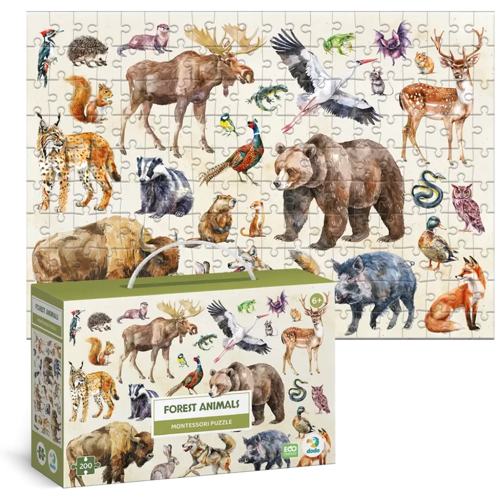 Монтессорі пазл Dodo Лісові тварини, 200 елементів (300629) UA