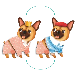 Магнитная игра Dodo Одевалка Забавные псы, 30 элементов (200278) UA