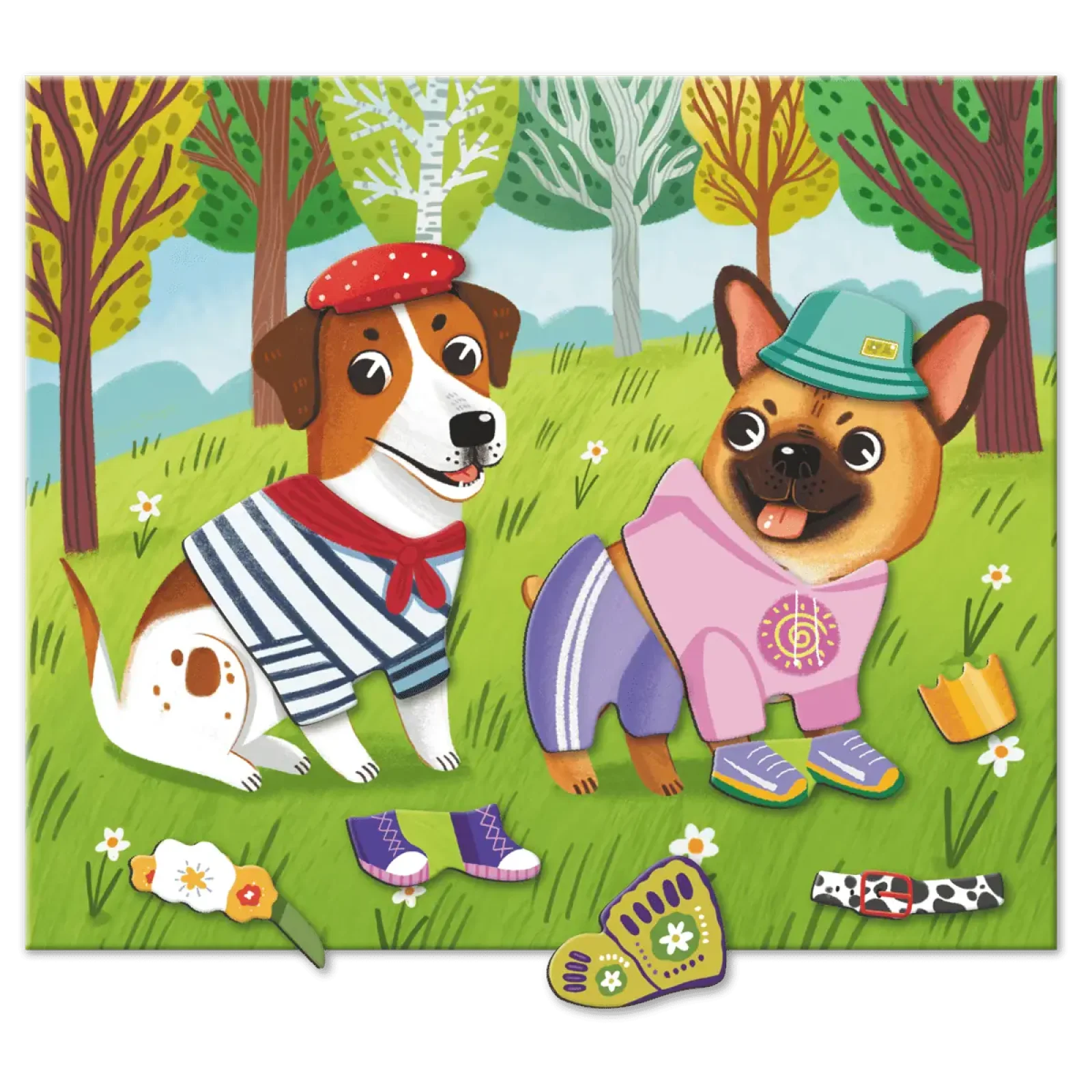 Магнитная игра Dodo Одевалка Забавные псы, 30 элементов (200278) UA