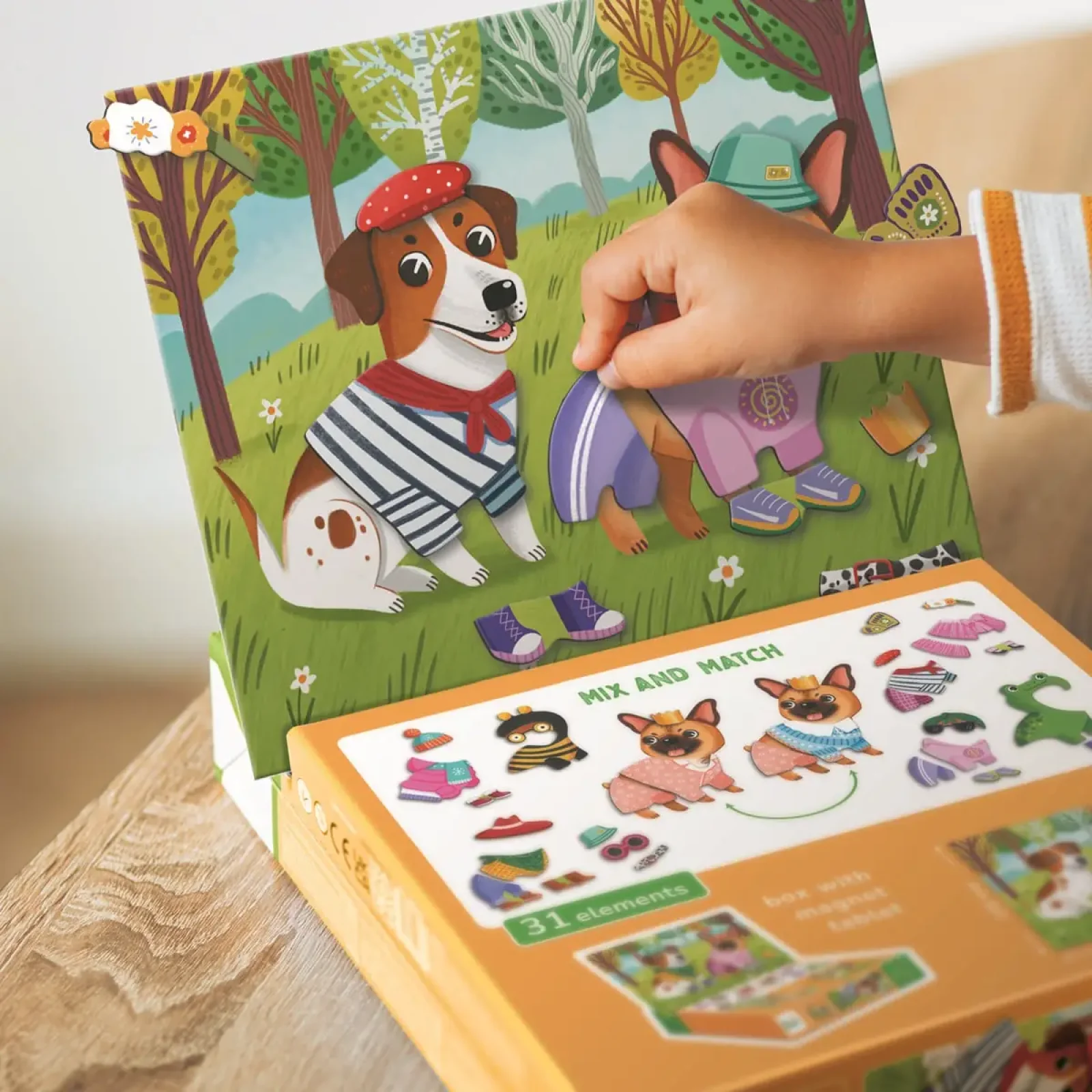 Магнитная игра Dodo Одевалка Забавные псы, 30 элементов (200278) UA