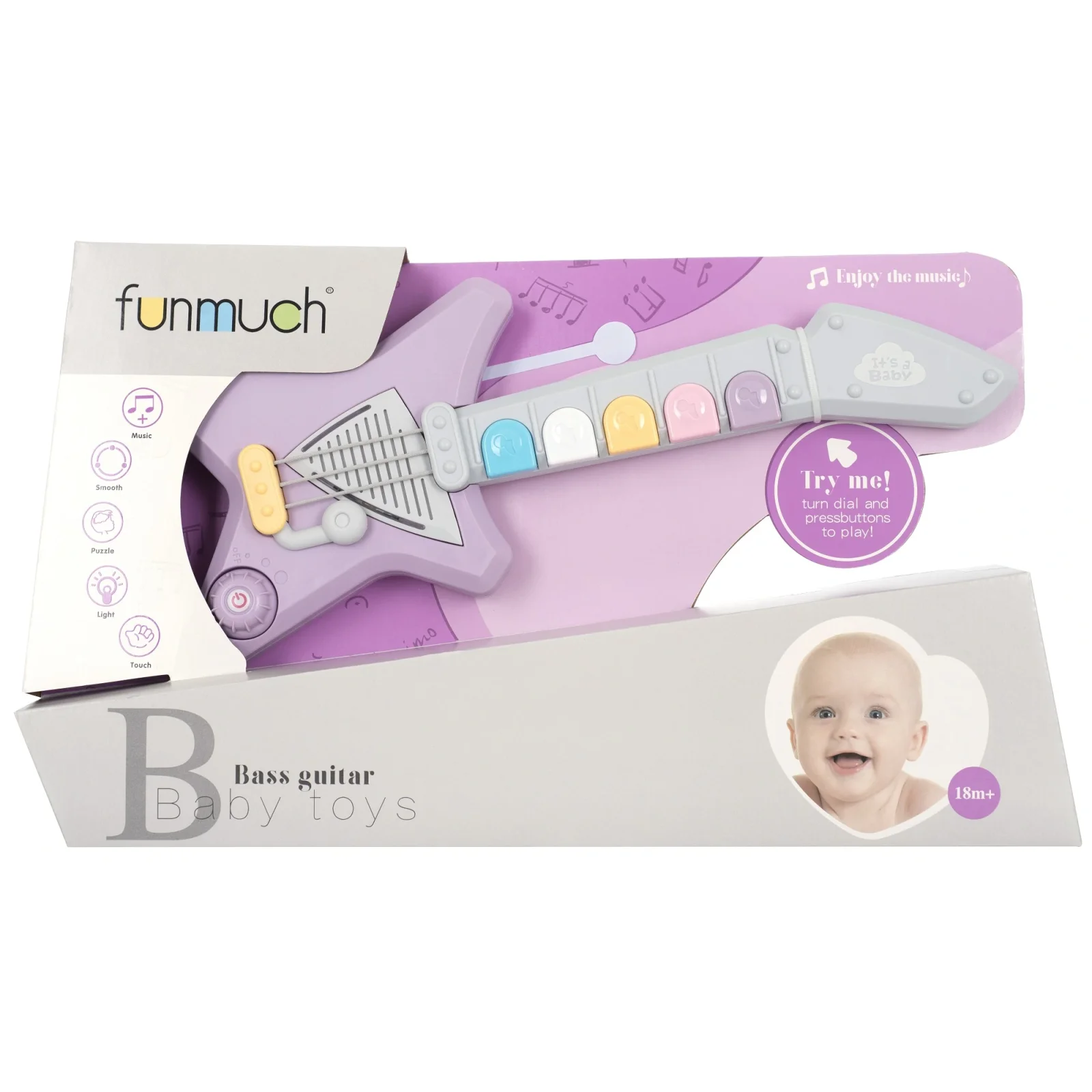 Музична іграшка Funmuch Бас-гітара зі світл.ефектами UA