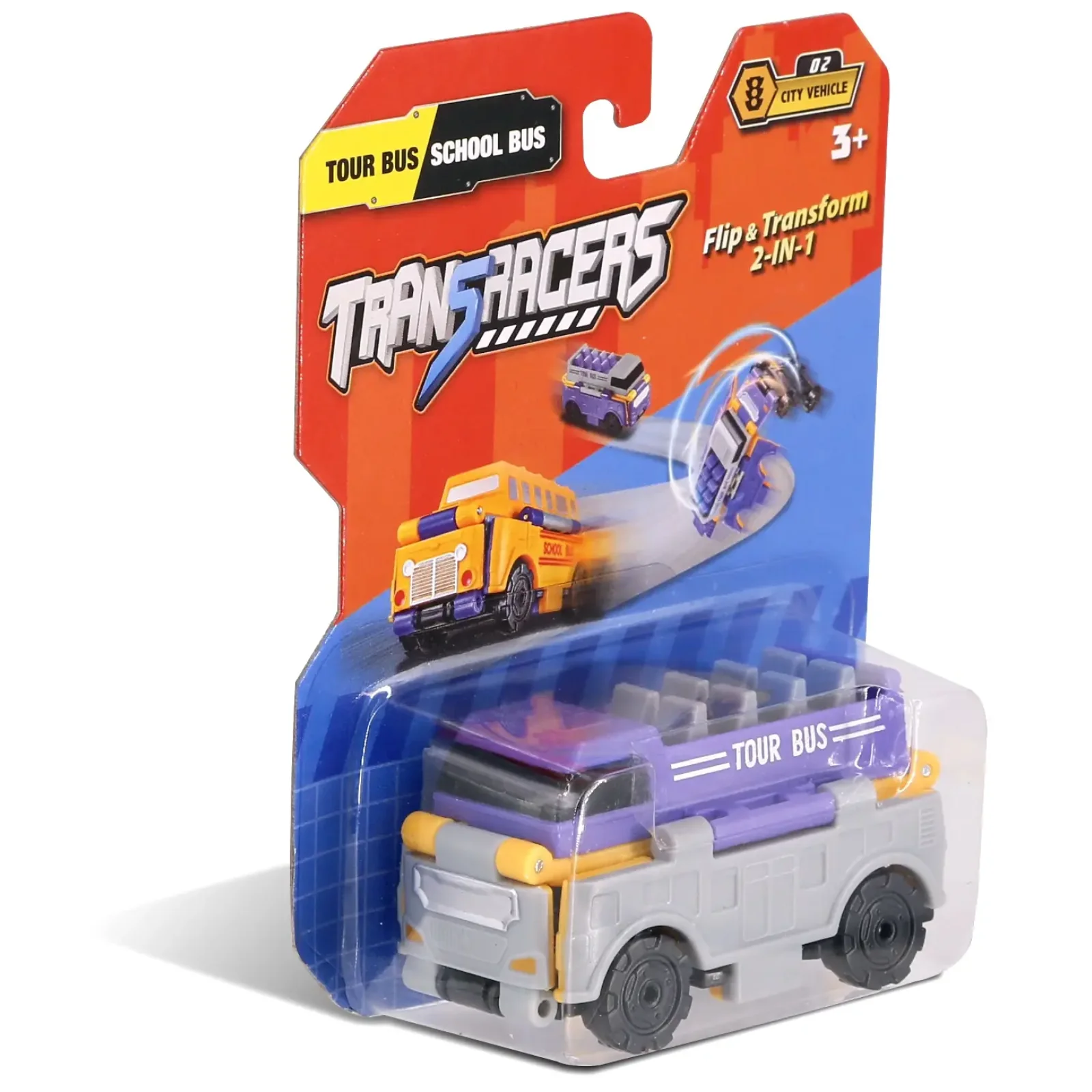 Машинка 2-в-1 Туристичний & Шкільний автобус TransRacers UA