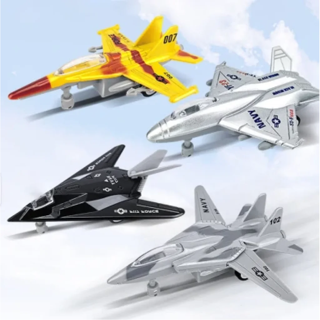 Игрушка DIY Toys Военный самолет металл pull-back 1:180, в ассорт (CJ-2157855) UA