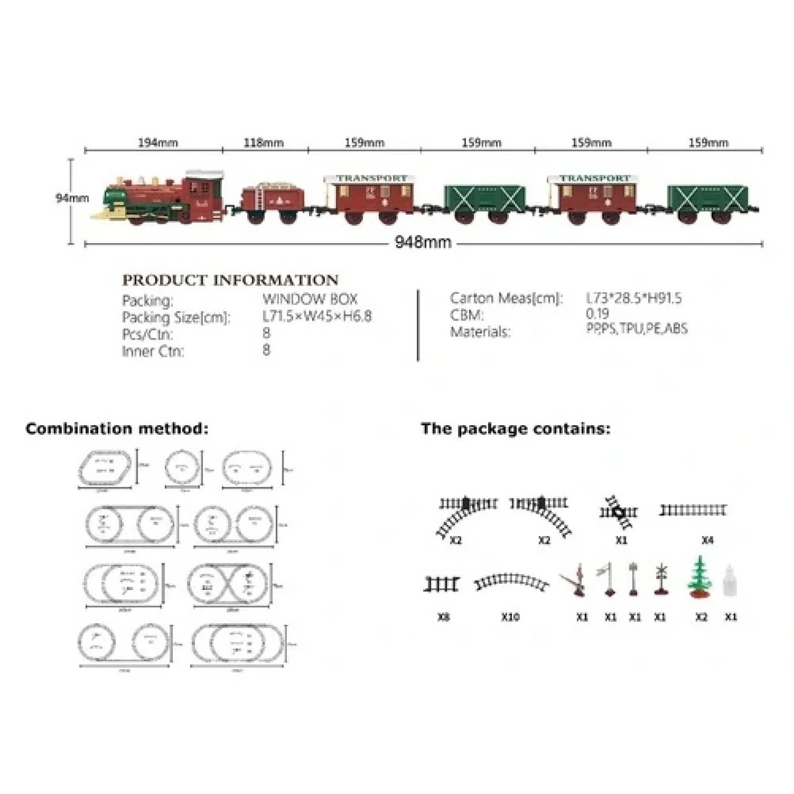 Ігровий набір Fenfa Залізниця 1603D UA