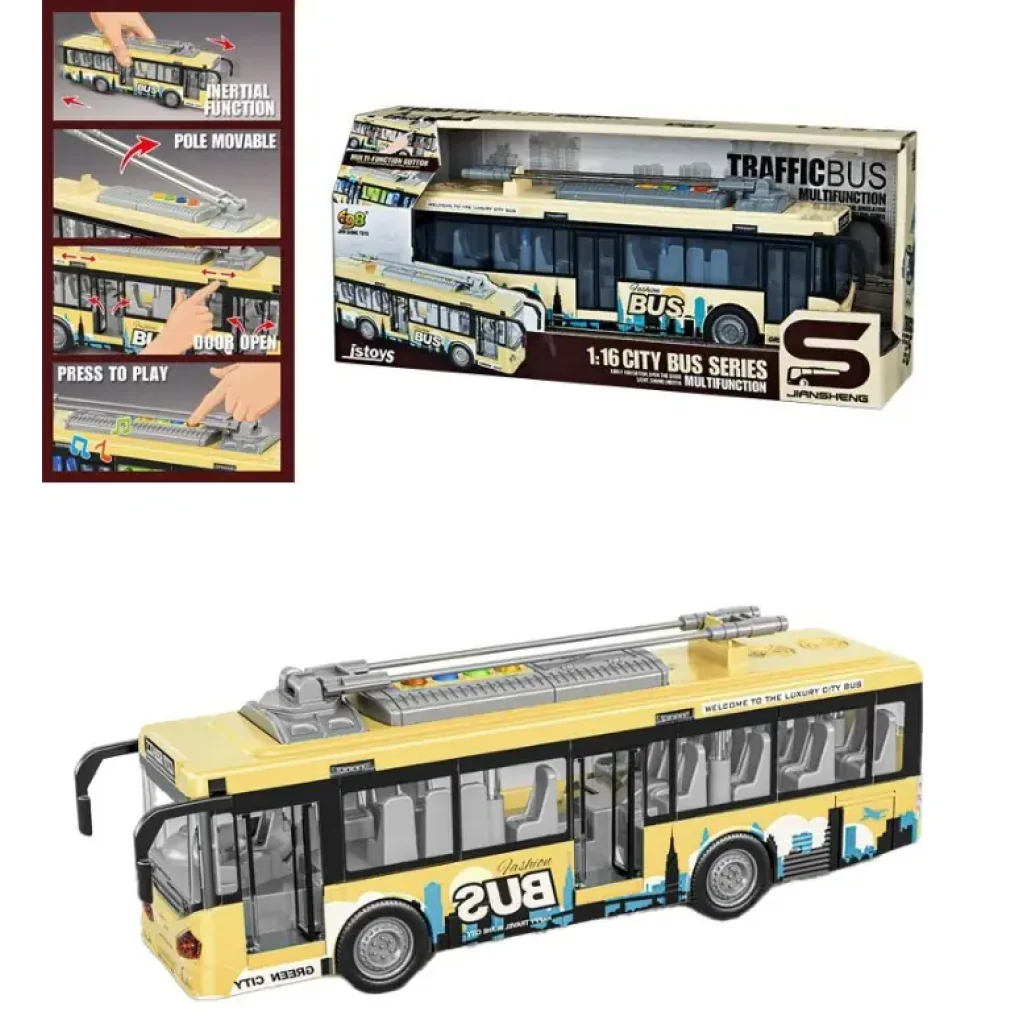Игрушка DIY Toys Троллейбус инерционный (CJ-4007549) UA