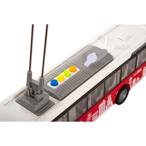 Іграшка DIY Toys Інерційний тролейбус зі звук. та світл. ефектами, дверцята відкриваються (1:16) UA