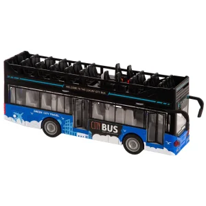 Іграшка DIY Toys Інерційний двоповерховий автобус зі звук. та світл. ефектами, дверцята відкриваються UA