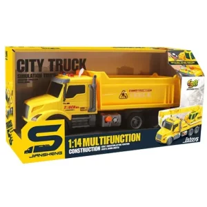 Іграшка CARS S Самоскид жовтий 1:14 (рухомі частини, інерція, звук, світло, вихлоп) UA