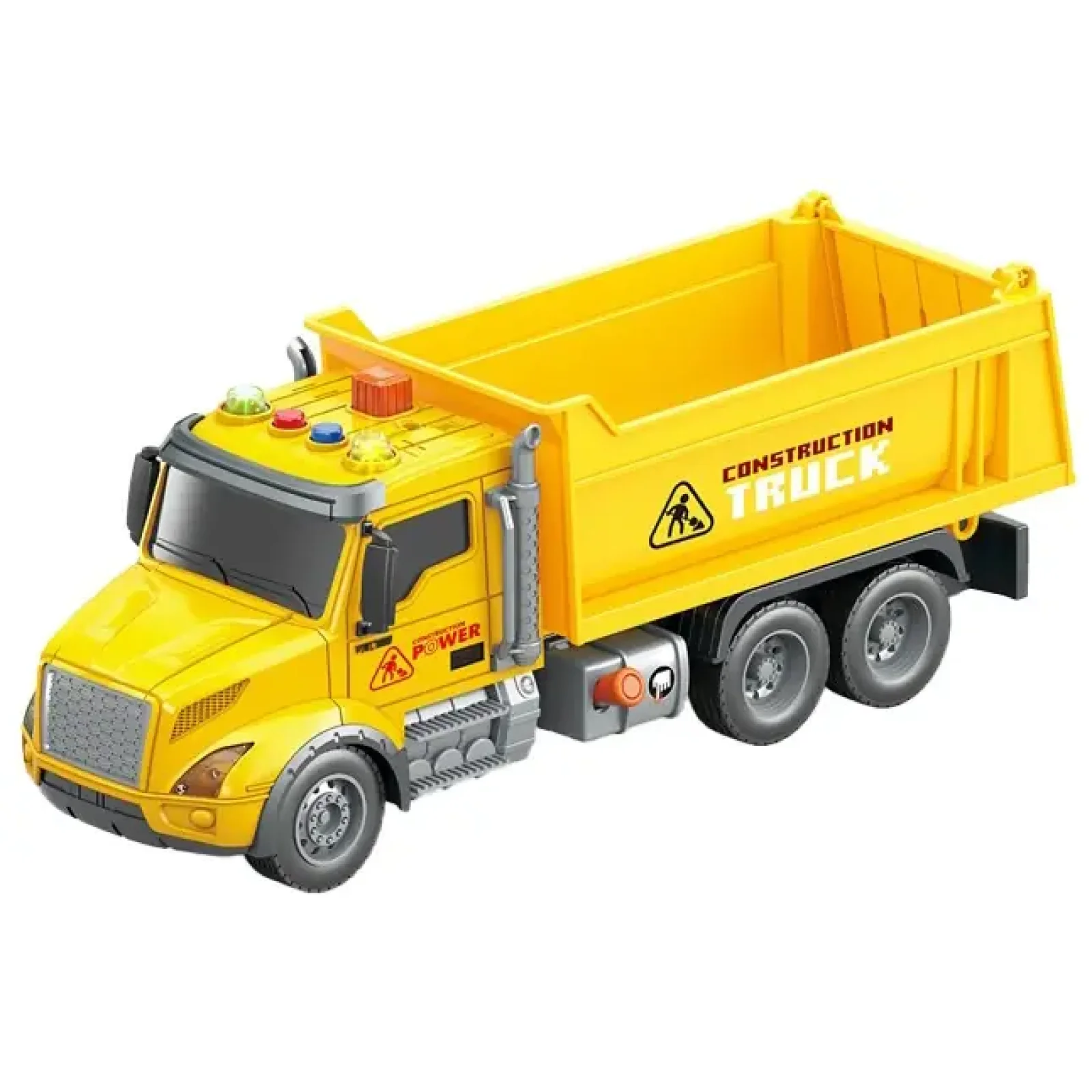 Іграшка CARS S Самоскид жовтий 1:14 (рухомі частини, інерція, звук, світло, вихлоп) UA
